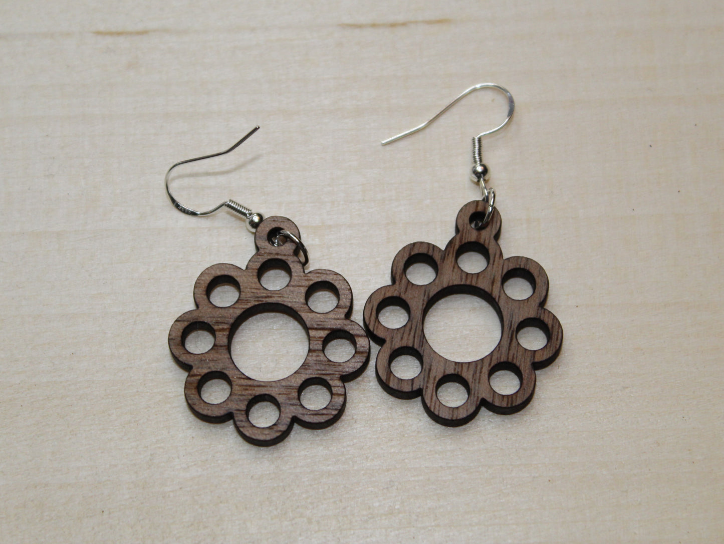 Flower of Circles Dangle Earrings