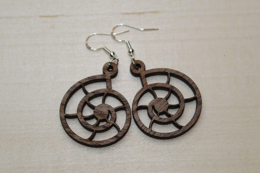 Spiral Seashell Dangle Earrings