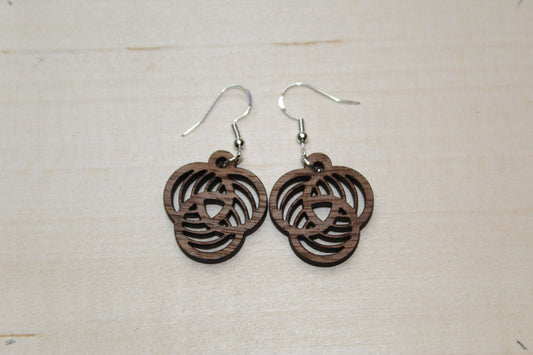 Overlapping Circle Dangle Earrings