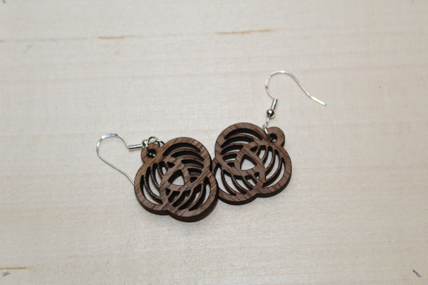 Overlapping Circle Dangle Earrings