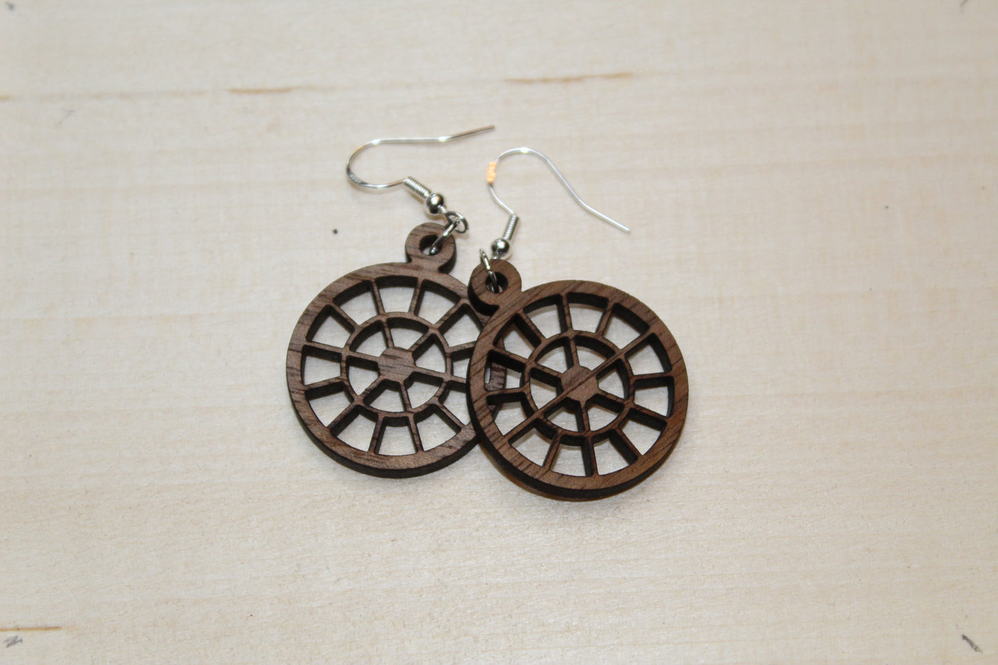 Wagon Wheel Dangle Earrings