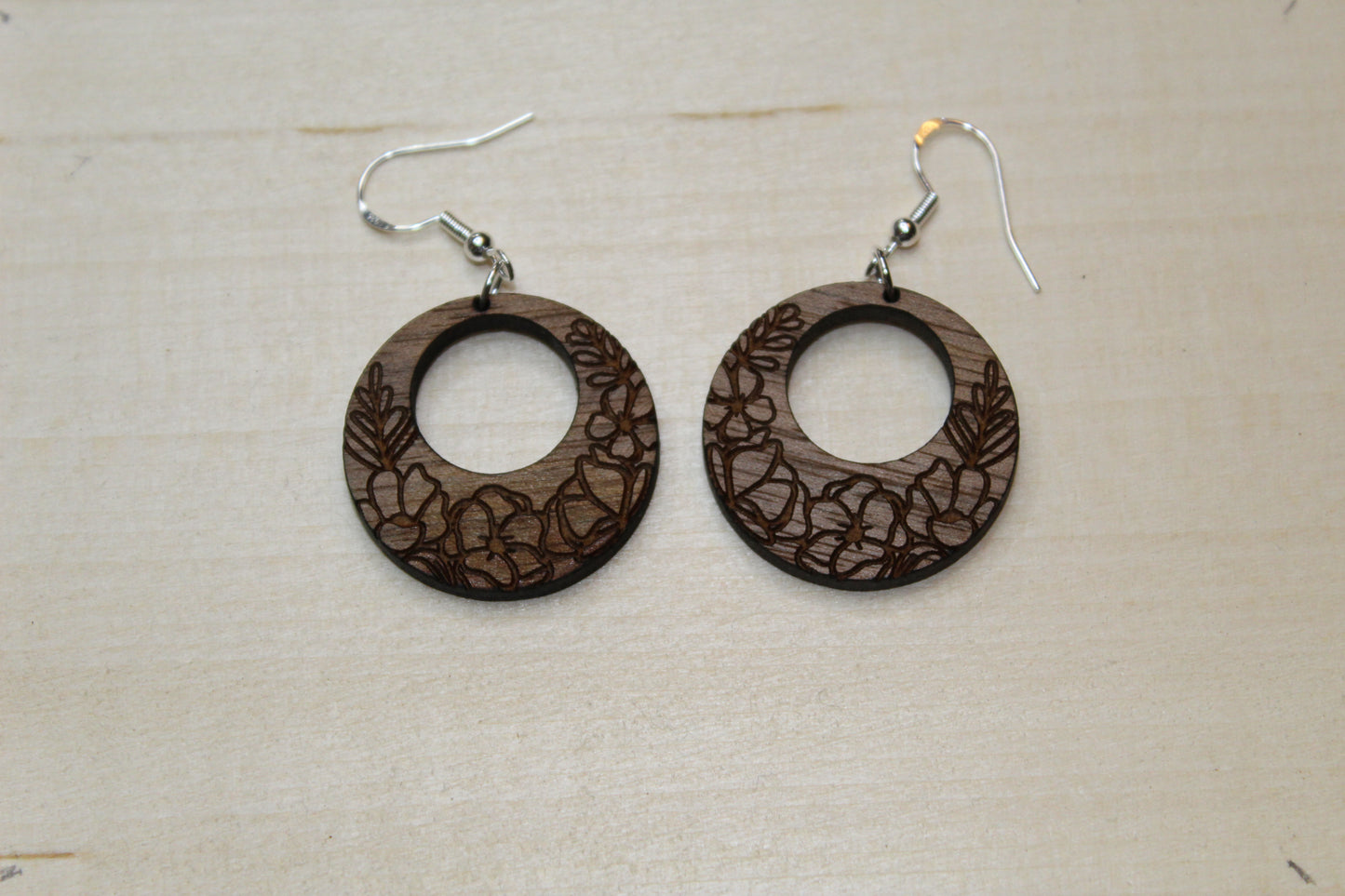 Floral Circles Dangle Earrings