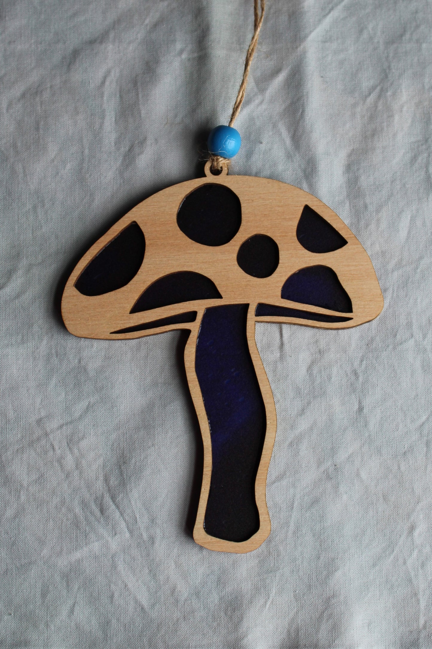 Toadstool Mushroom Wooden Suncatcher - Large & Mini Sizes