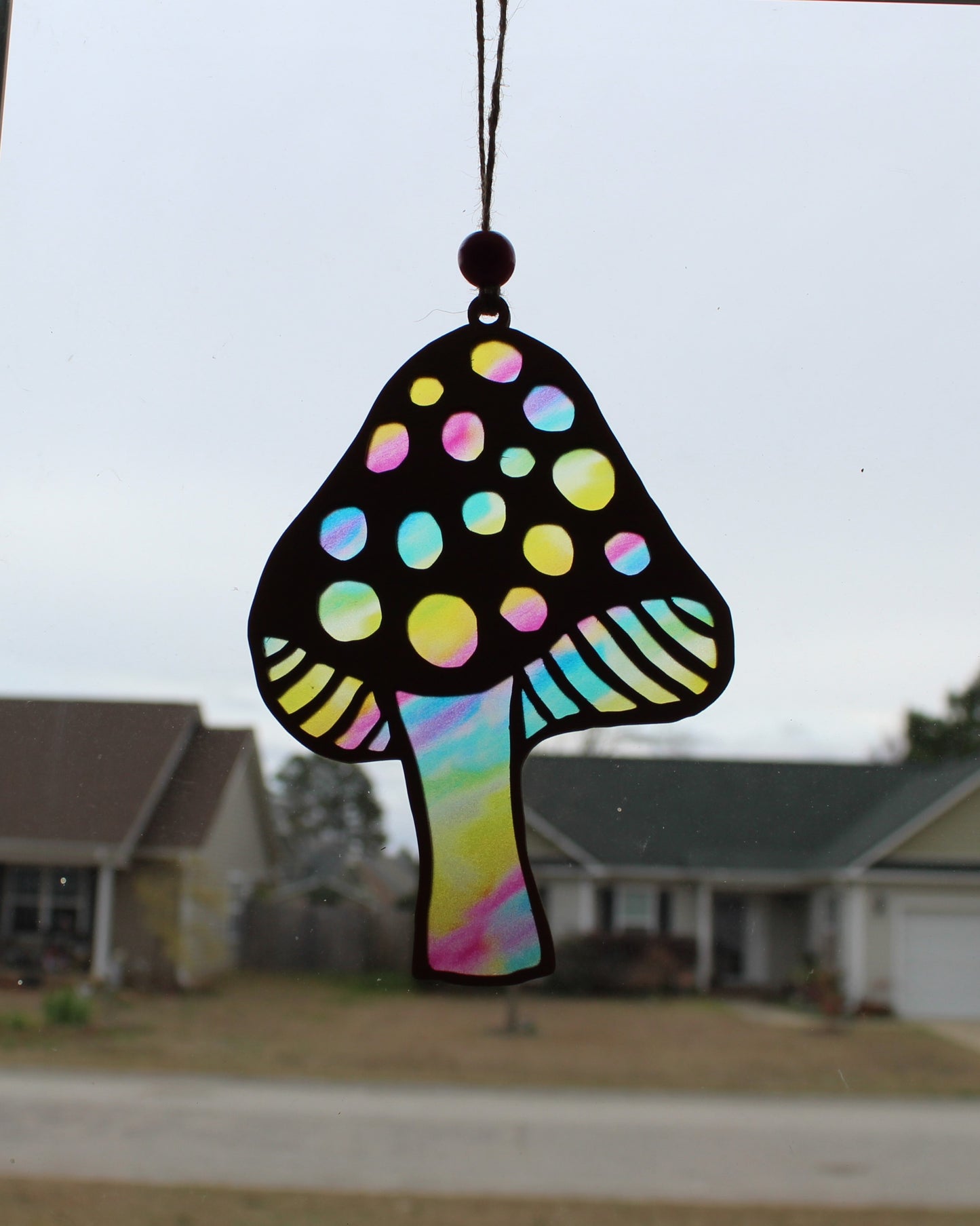 Fly Agaric Mushroom Wooden Suncatcher - Large & Mini Sizes