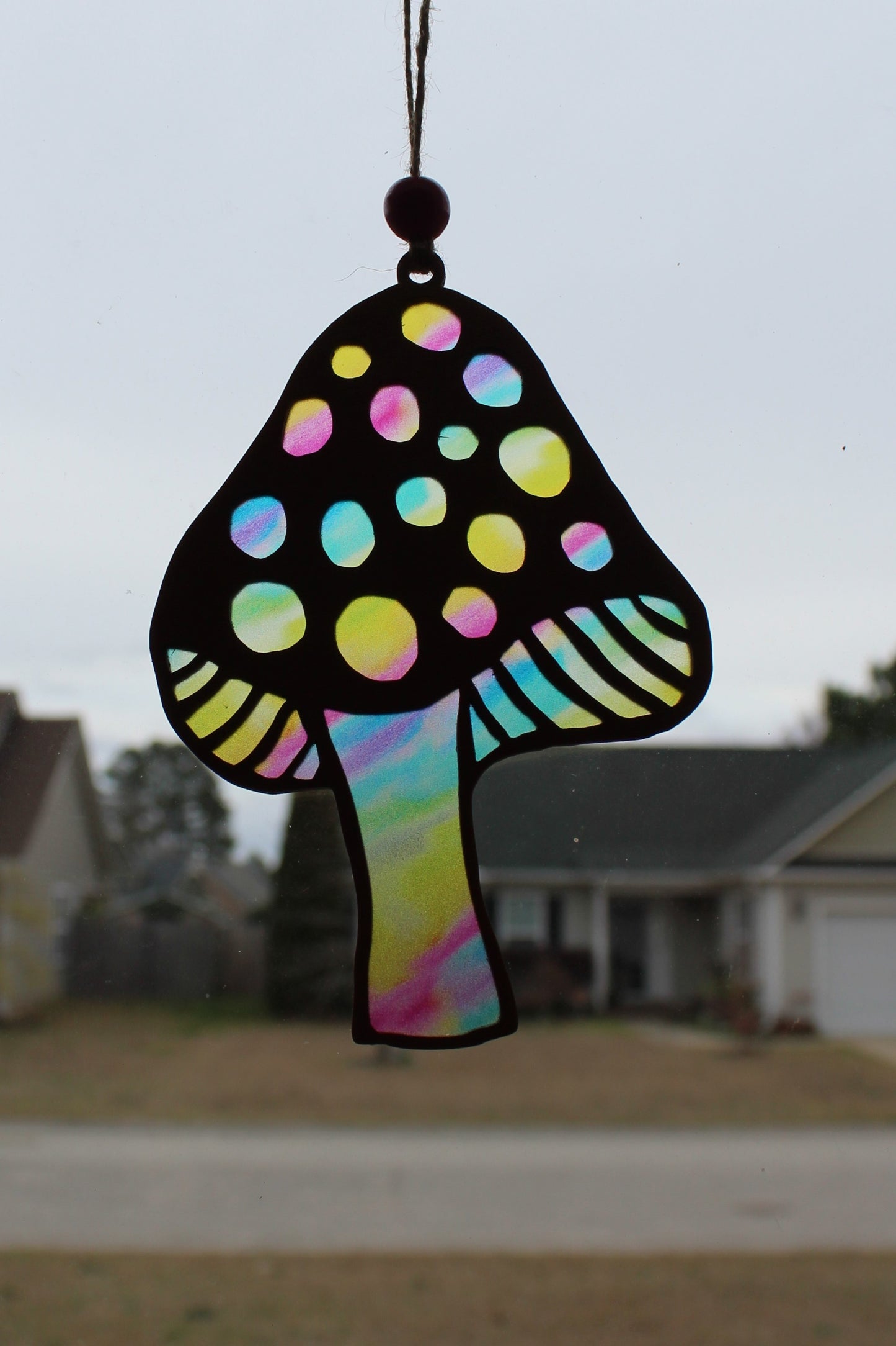 Fly Agaric Mushroom Wooden Suncatcher - Large & Mini Sizes