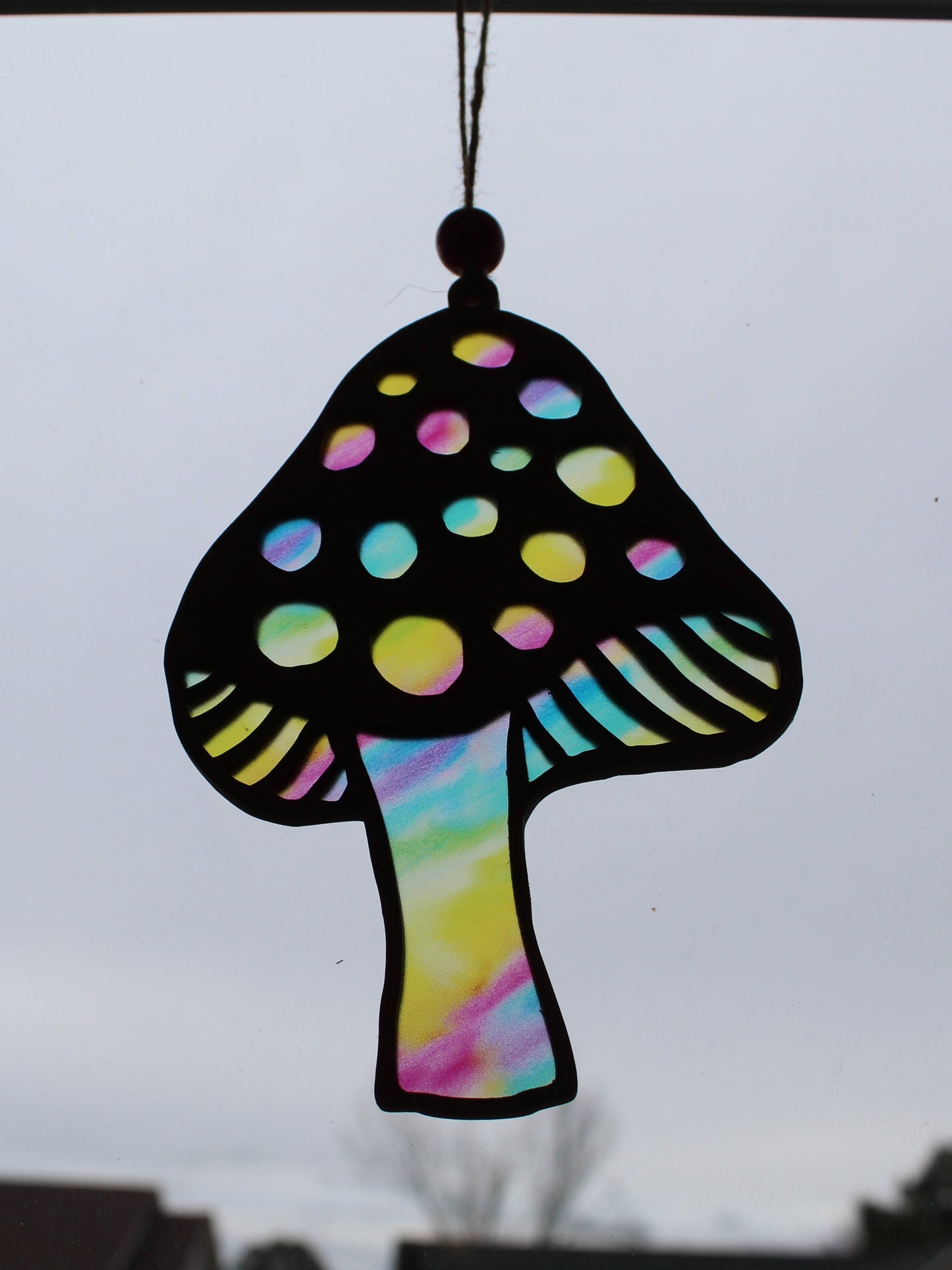 Fly Agaric Mushroom Wooden Suncatcher - Large & Mini Sizes