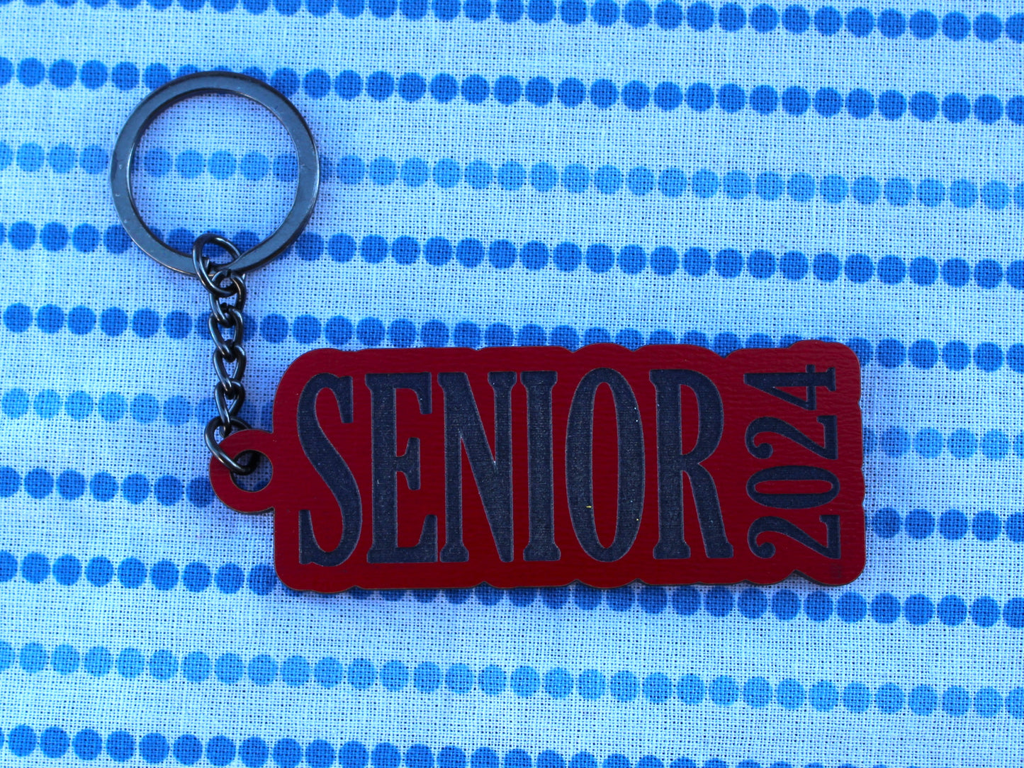 Senior Keychain | Wooden | School Colors | Graduation Gift