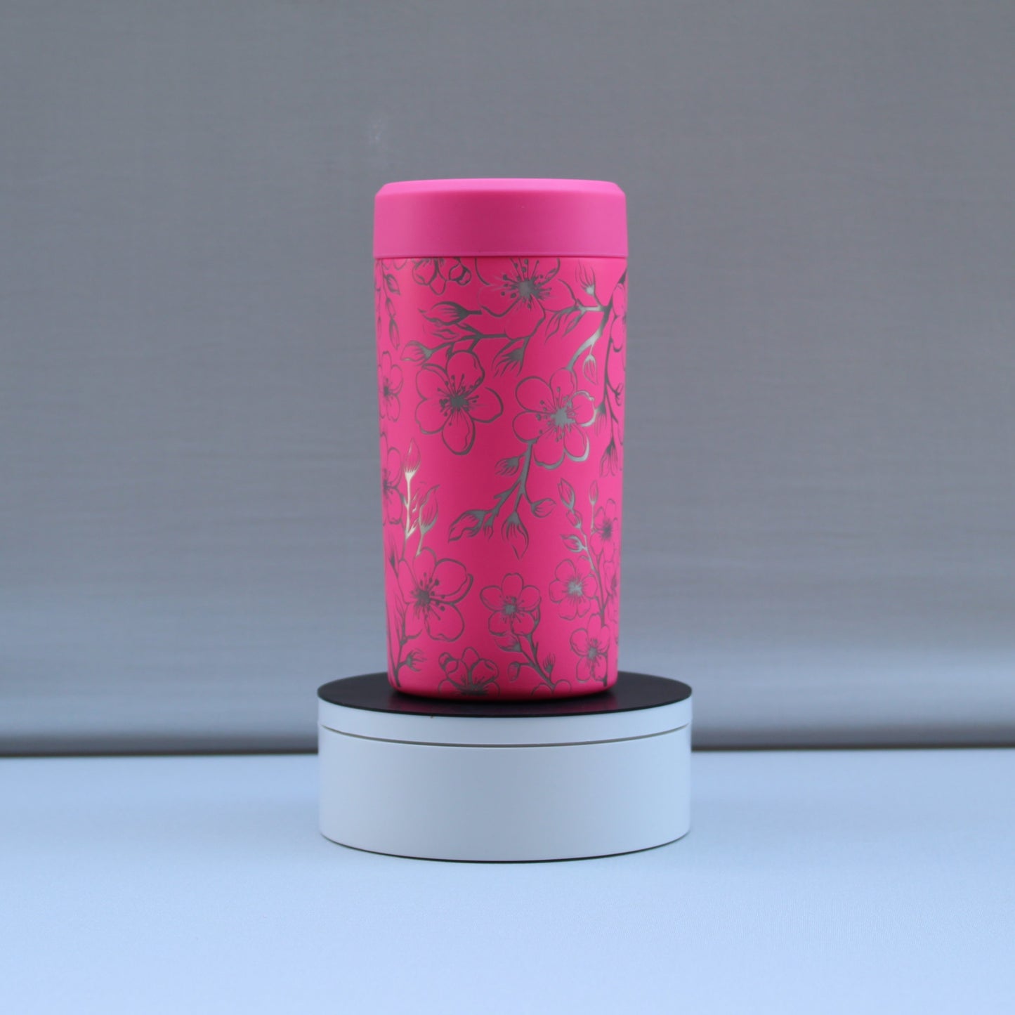 Cherry Blossom Frost Buddy Can Cooler Full Wrap Engrave Japanese Flower Sakura Flower