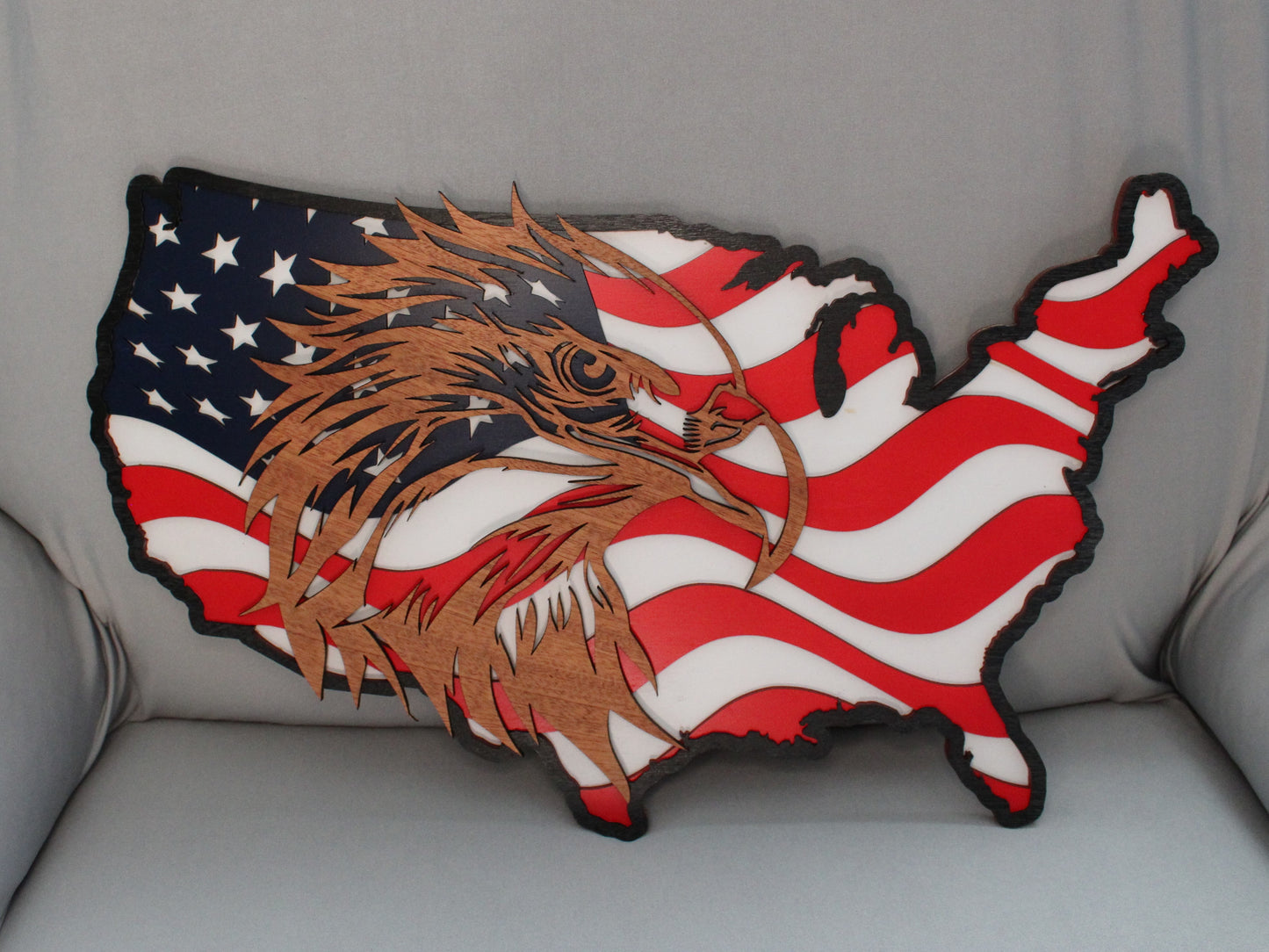 American Flag Eagle | Wooden Decor