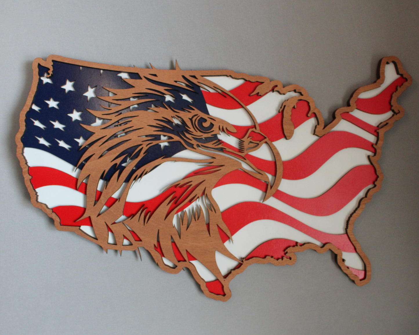 American Flag Eagle | Wooden Decor