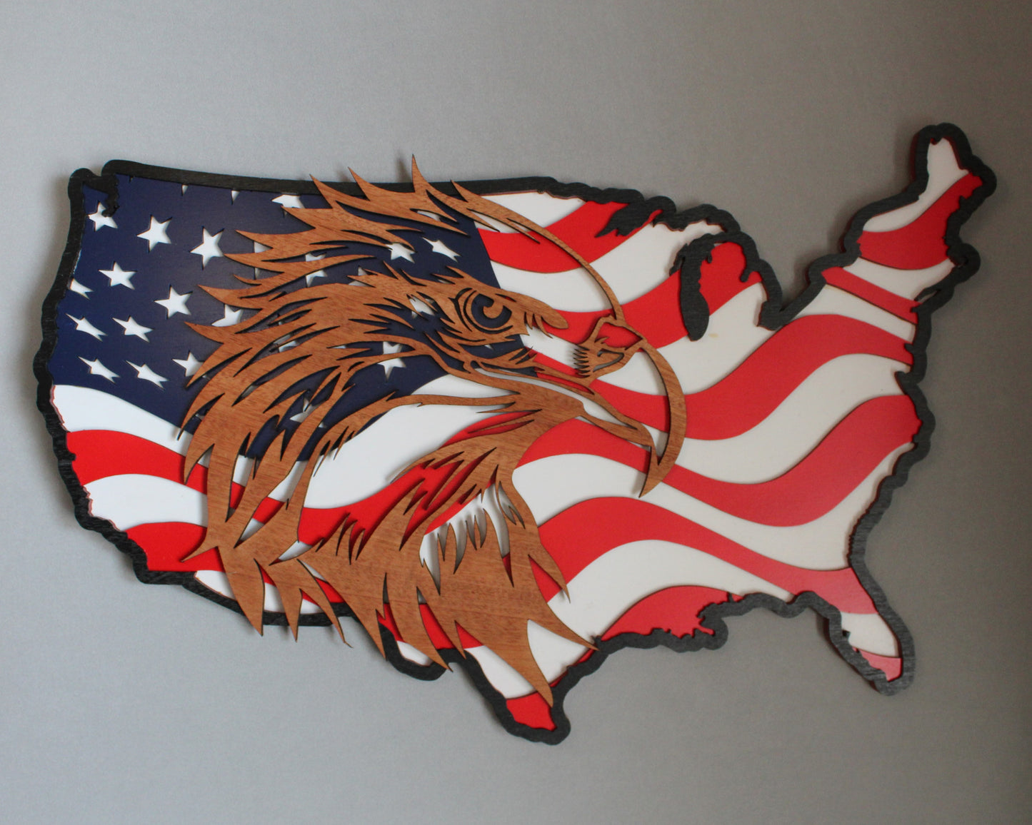 American Flag Eagle | Wooden Decor