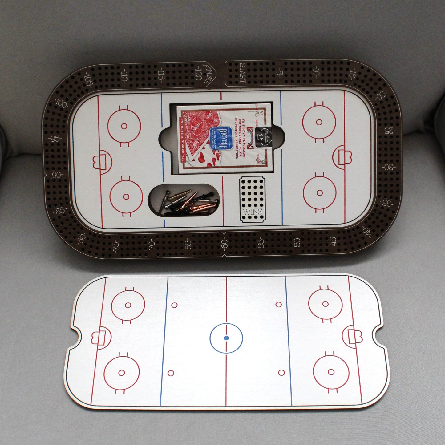 Customized Hockey Cribbage Board