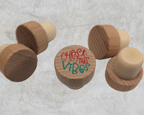 Christmas Vibes wine stopper