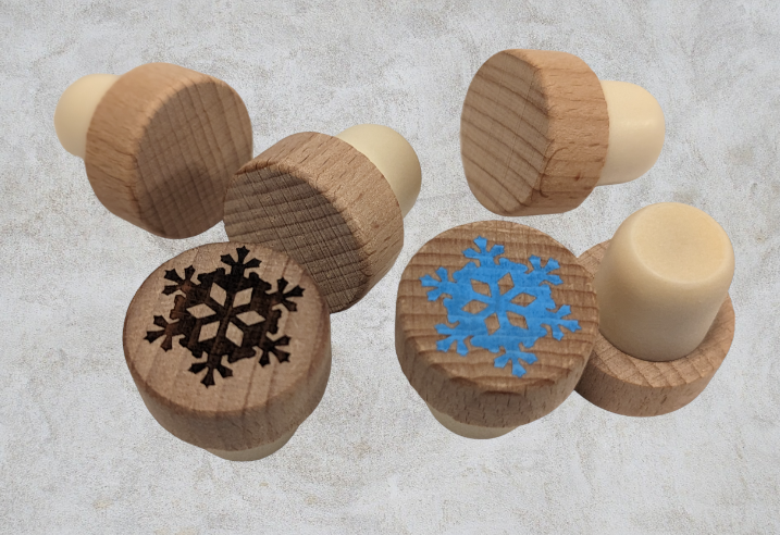 Snowflake (6 Points, diamond shapes) wine stopper