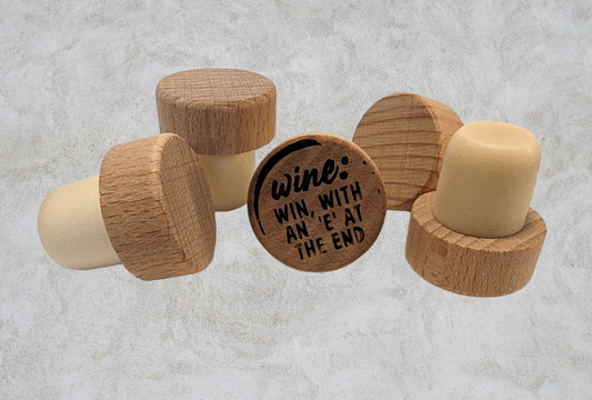 Wine: Win with an 'e' at the end wine stopper